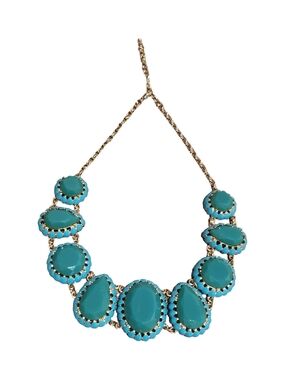 Gold-Tone Turquoise Statement Necklace